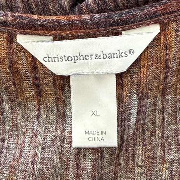 CHRISTOPHER & BANKS Brown Long Sleeve Sweater Dress Size XL - Picture 6 of 7